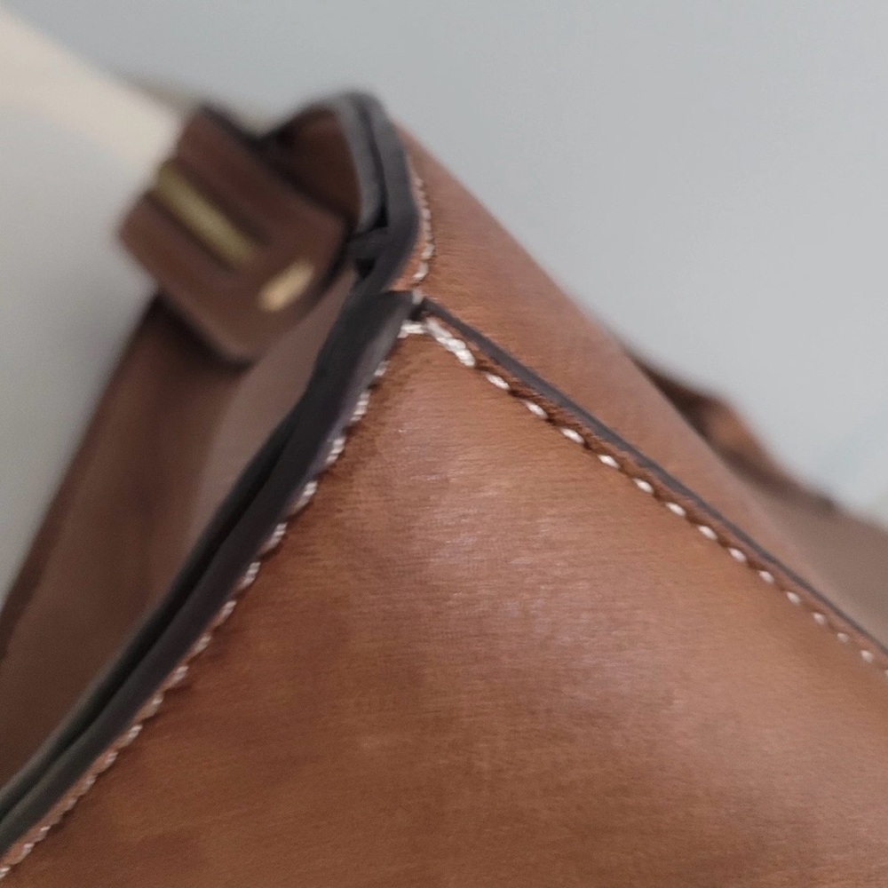 Darcy Marks London Satchel Crossbody Bag Brown Vegan Leather - Picture 13 of 16